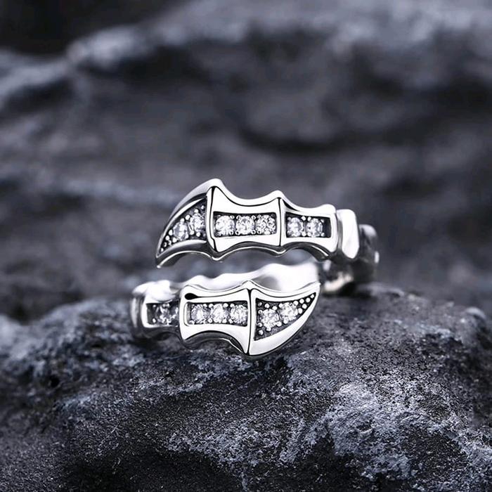 Cincin Elegan Desain Kunai Cakra Silver Assasin Creed / Assasin'S Creed Silver Chakra Kunai (Adjusta