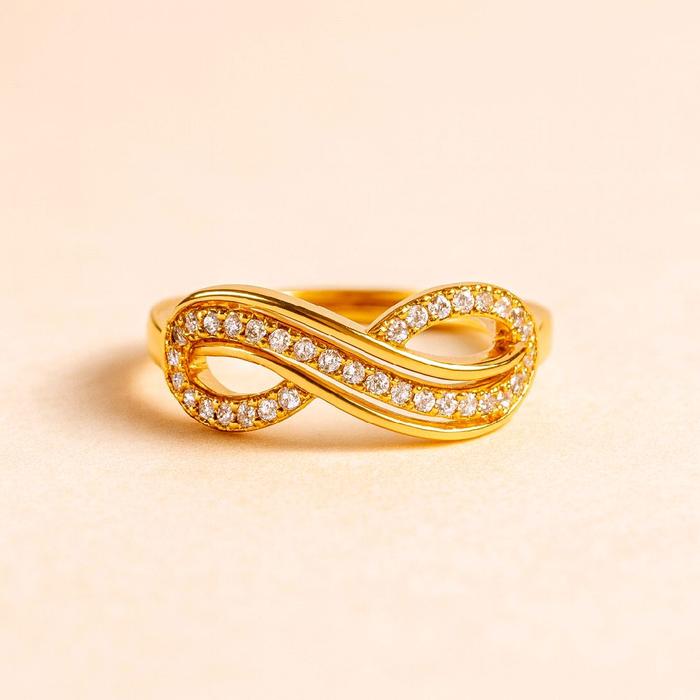 Cincin Xuping Wanita Desain Abadi Berkilau