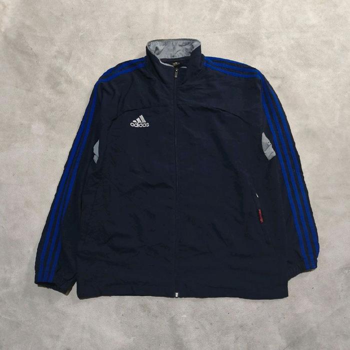 Jaket windbreaker olahraga pria adidas predator navy bekas
