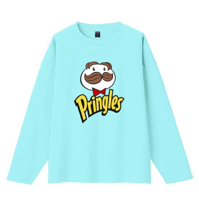 Ellipsesinc Kaos Oversize Wanita Lengan Panjang Pringles