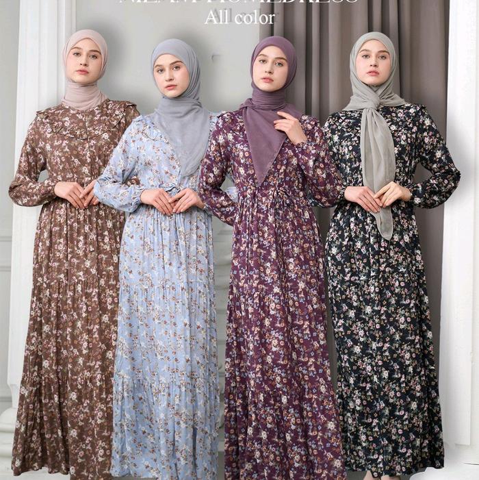 NILAM DRESS BY DZEERA GAMIS RAYON GAMIS MOTIF HOMEDRESS