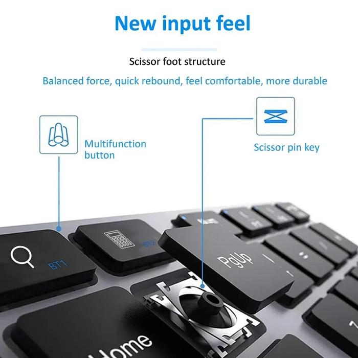 Numerical Keypad Numpad Wireless 2.4G Bluetooth Silent Click - K35