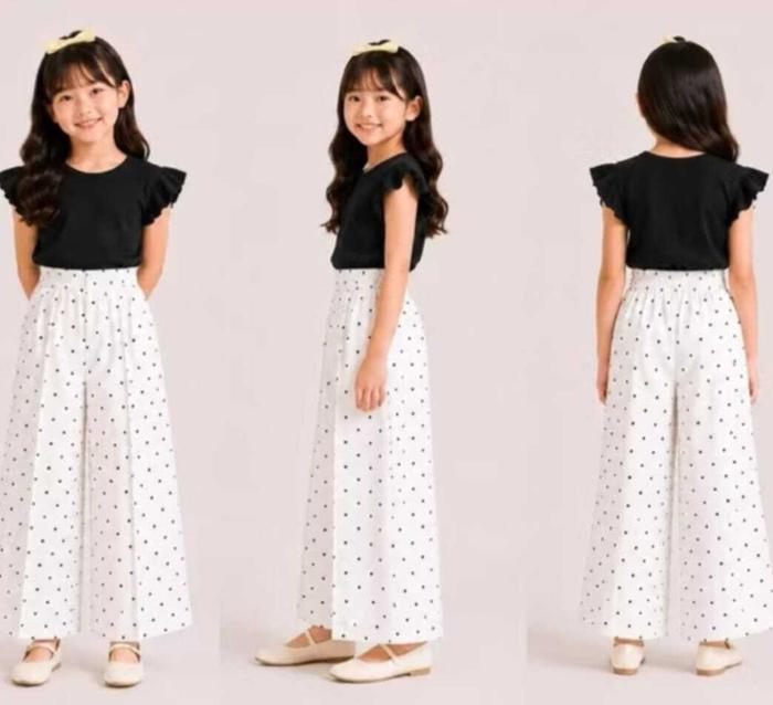 Leavie Pants Anak Polkadot Premium 3-15 Tahun | Celana Kulot Anak Perempuan Korean Style Fashion Kek