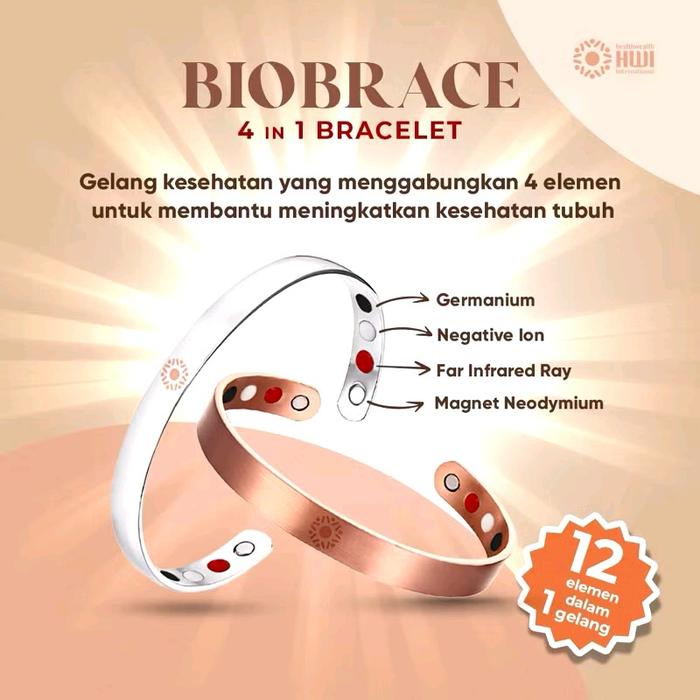 BIOBRACE HWI ORIGINAL // Gelang Terapi Kesehatan // Model Polos
