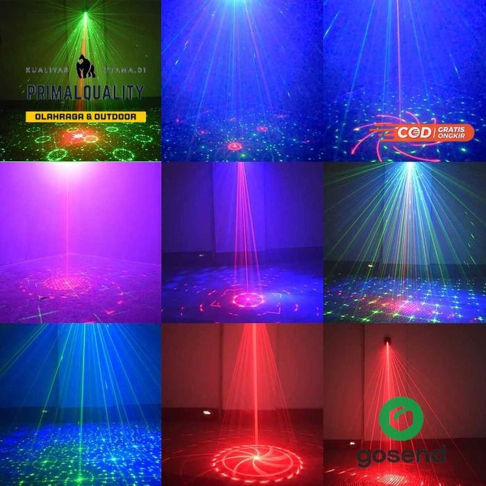 Proyektor Laser Disko Dj Led Lampu Panggung Mini dengan Remote Control Efek Pencahayaan Panggung Pro