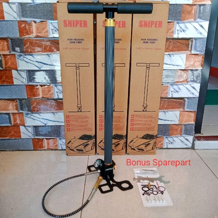 pompa pcp 4stage sniper evo original,pompa pcp Manometer 6000psi,pompa pcp kaki lipat