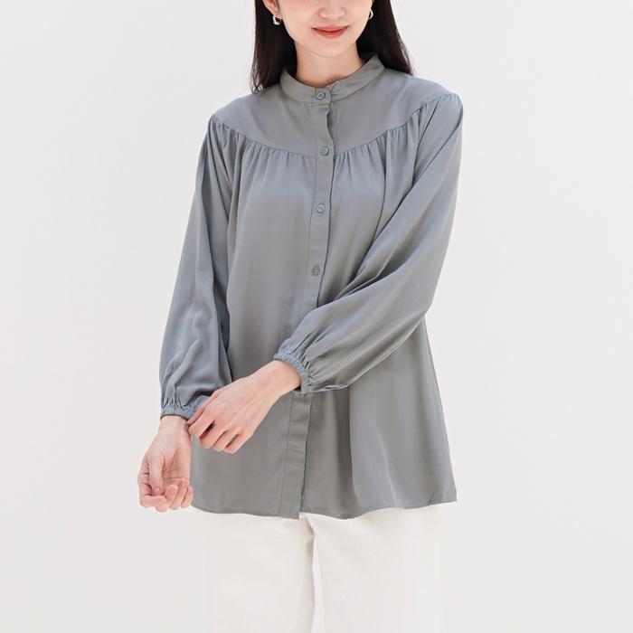 LALISA TOP | Kemeja Rayon Twill | Kemeja Basic Murah | Atasan baju wanita Korean Style Casual Dewasa