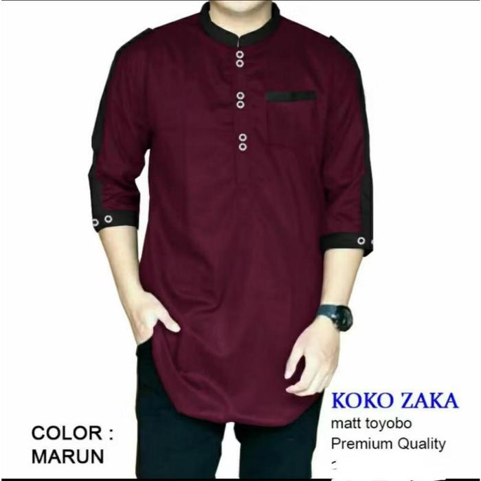 GRAB Baju Koko Pria Lengan Pendek Kurta Yamani Karisma Premium Quality Lembut Adem Putih Polos Big J