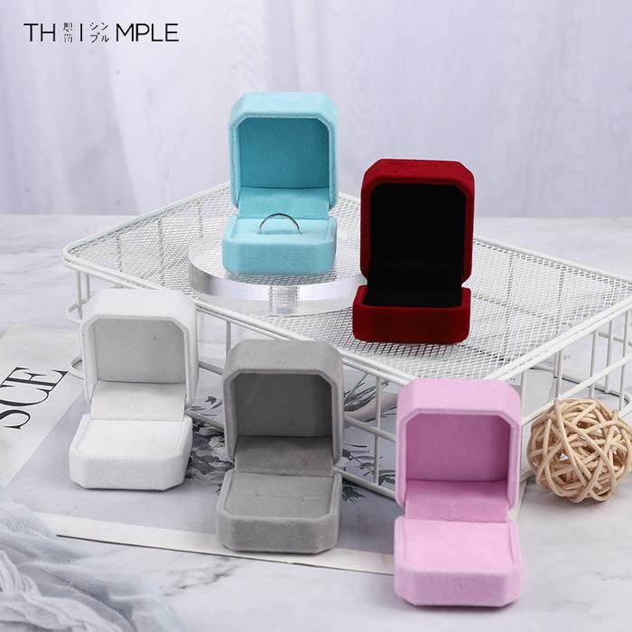 Box cincin 1 Box kotak cincin mini Box /Bentuk Persegi Cincin Box Serbaguna Perhiasan-Thimple