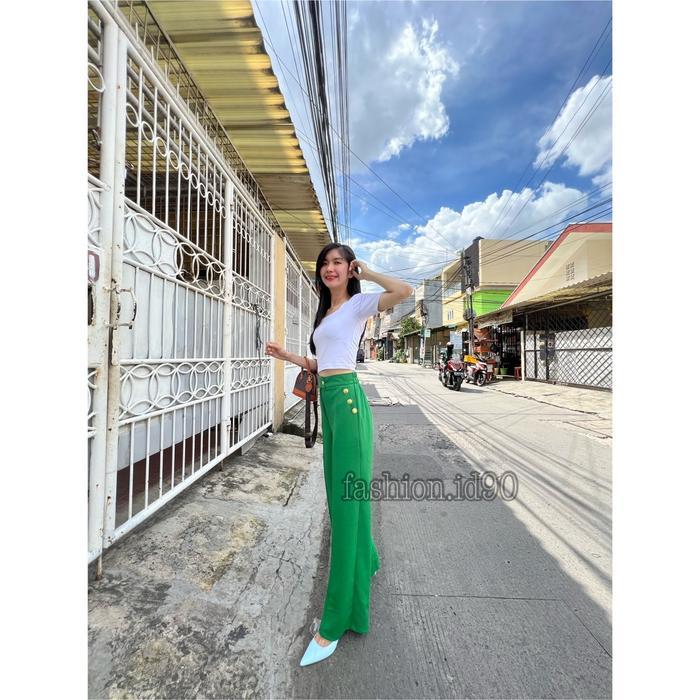 CELANA KULOT KOREAN HIGHWAIST SCUBA PREMIUM OOTD