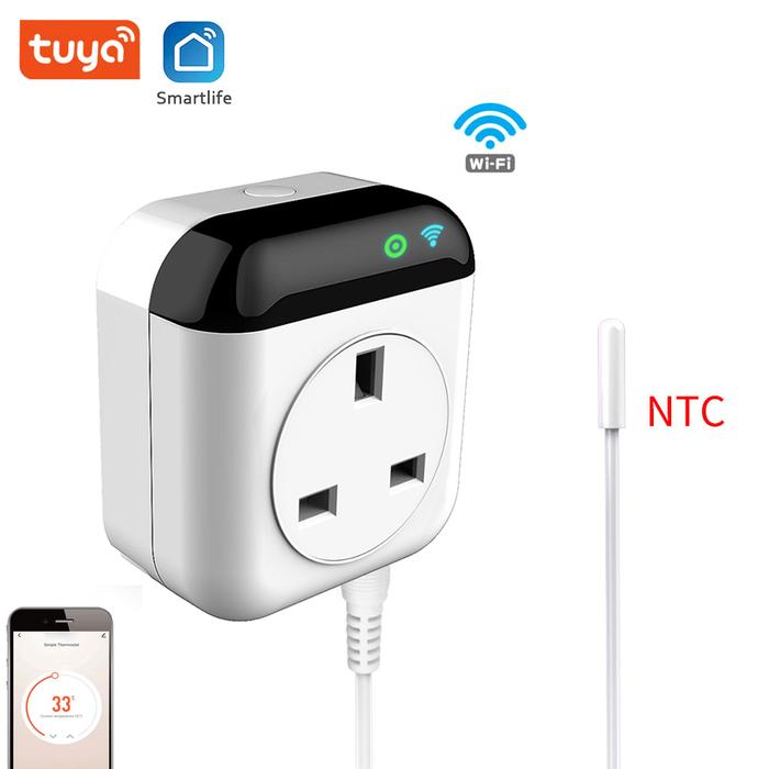 Pengatur Suhu Stopkontak Steker Termostat Wifi Pintar Yang Dapat