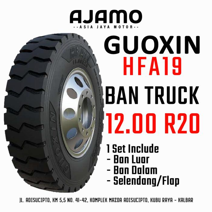 Ban Truk Guoxin HFA19 12.00 R20 18PR- Ban Halus Kawat Tronton Premium Super Heavy Duty