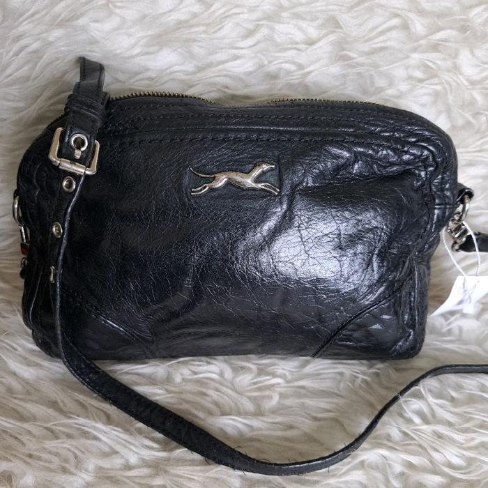 Tas Sling BIMBA Kulit Asli Warna Hitam / Tas Selempang Wanita Preloved / Tas Pesta / Tas Cantik
