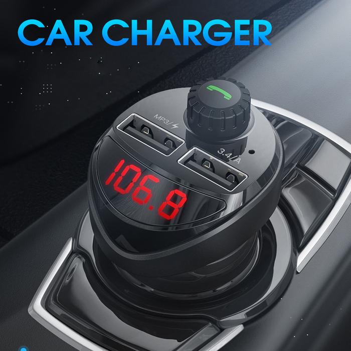 FM Transmitter Wireless Bluetooth-compatible Handsfree Car Kit Car