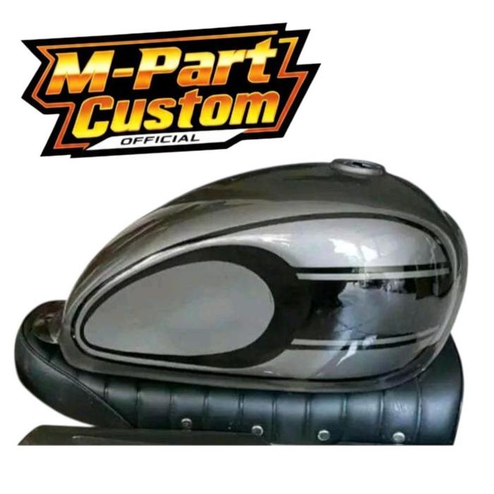 TANGKI MOTOR [GM] Tangki Triumph Japstyle + jok roti garis  japstyle MOTOR CUSTOM