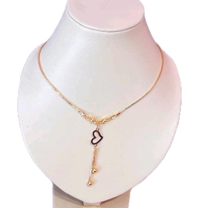 Kalung Love Semar Jawa Gold dengan Desain Hati dan Gantungan Elegan