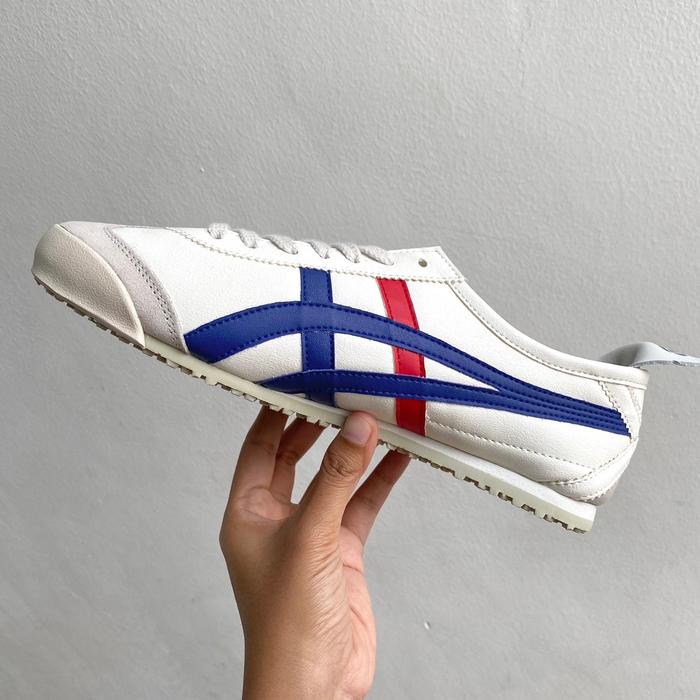 Mexico 66 france white blue red | slip on kekinian | sepatu otsuka onsu