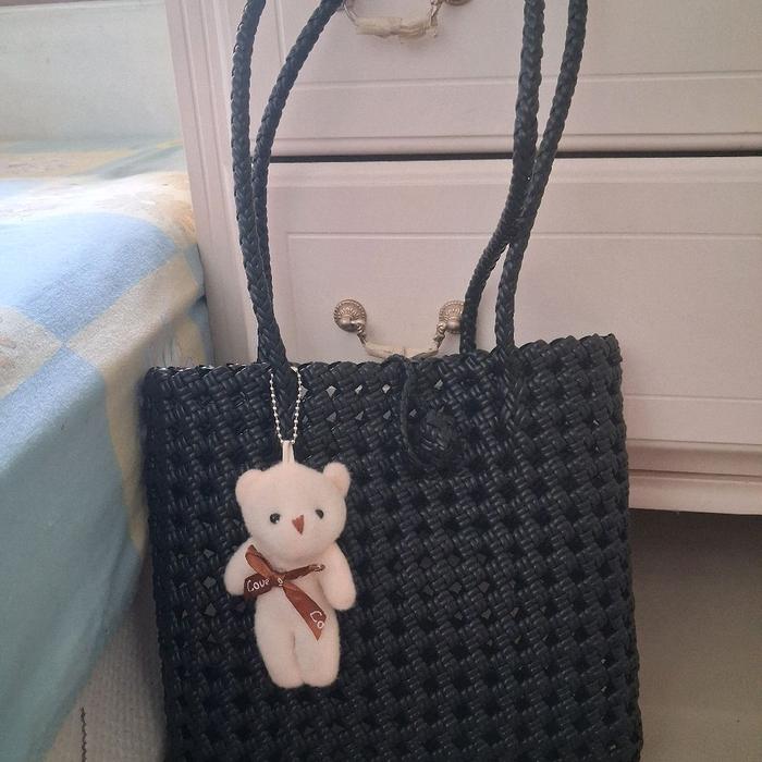 Tas Anyam Jepang muat mukena dan Alquran