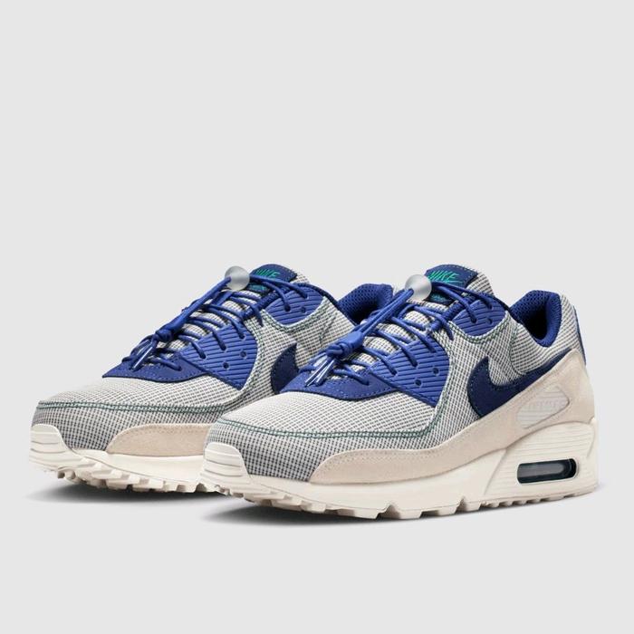 NIKE UNISEX SHOES - NIKE AIR MAX 90 QS - COCONUT MILK/DEEP ROYAL BLUE-LEGION PINE