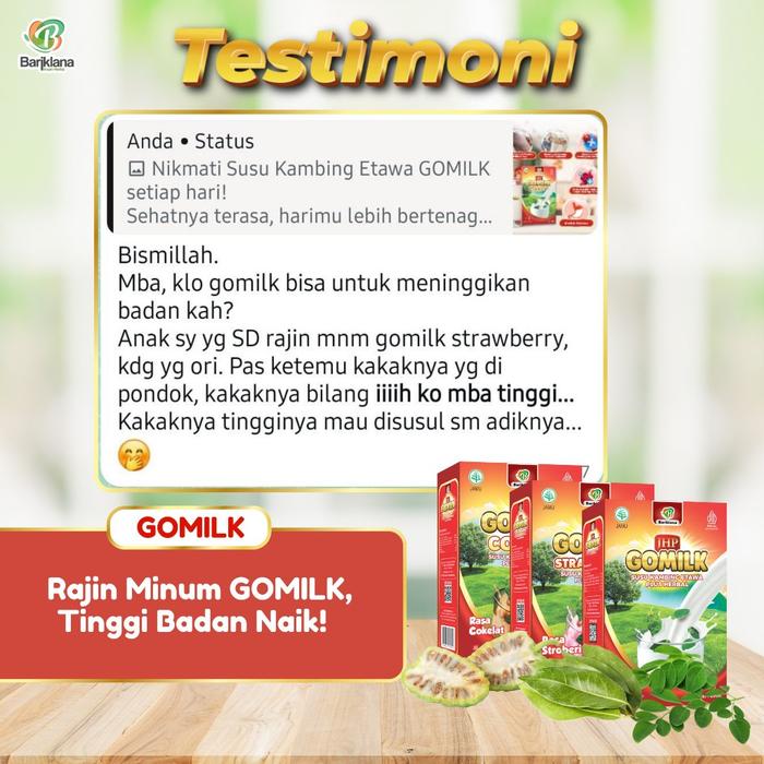 GOMILK SUSU ETAWA PLUS HERBAL 10 SACHET - NUTRISI KELUARGA