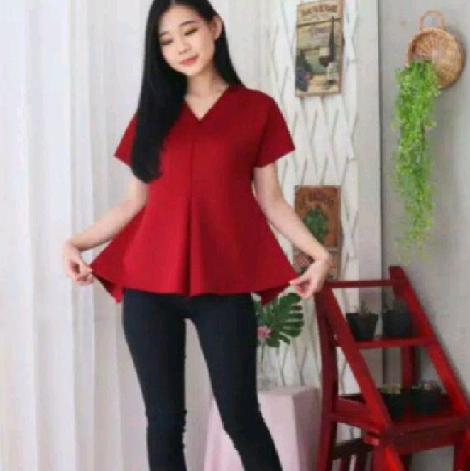 ATASAN WANITA Baju segitiga bawahya crt Fakaian Muslim & pakaian / kemeja & blus / Baju fitted kekin