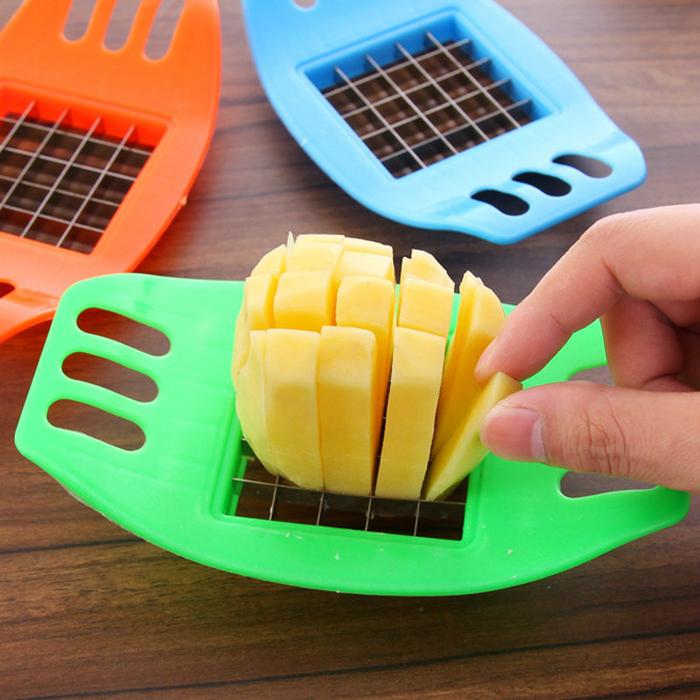 Potato Cutter Stainless Steel French Fries Cutter Potatoes Cutter Chopper Chips Making Tool Home Kit