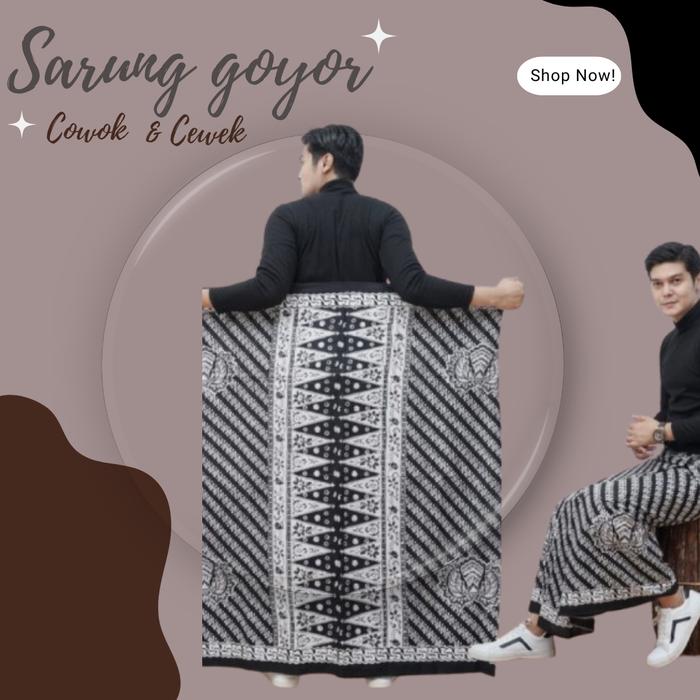 Sarung Batik Lar Gurda Hitam Putih