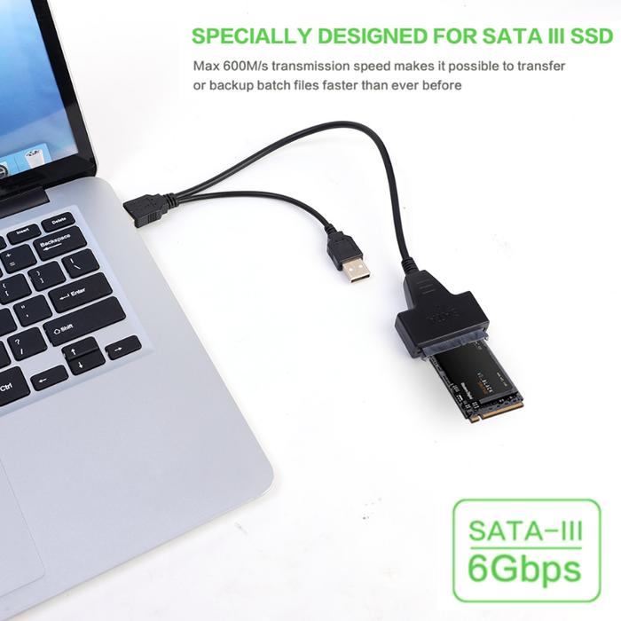 USB SATA 3 Kabel Ke USB 3.0 Kabel Komputer Konektor USB 2.0 SATA 22