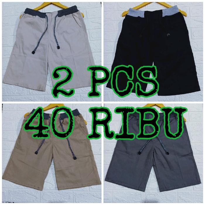 PAKET CELANA CHINOS PENDEK 40 2PCS KUY NYAMAN DAN STYLISH Twill Shorts Pria Dewasa Distro Casual San