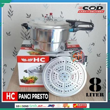 PRESTO HC /PRESTO HAPPY CALL 8 LITER WITH STEAMER PRESTO STAINLESS HAPPY CALL