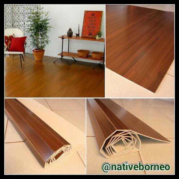 120x200 Karpet Kayu Gulung, Karpet Plywood, Lampit Kayu Kalimantan