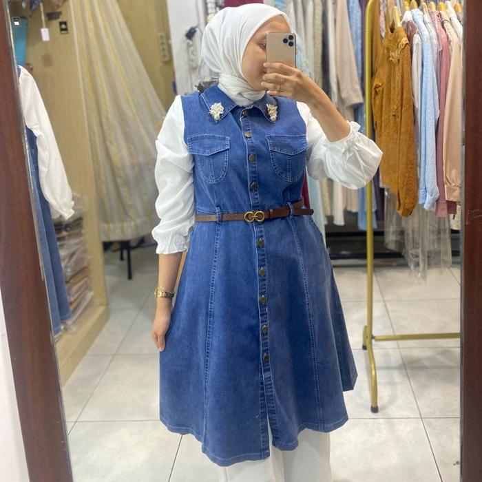 ECHA TUNIK JEANS  PREMIUM FREE BELT