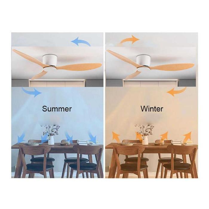 Coklat Kipas Angin Gantung Plafon Ceiling Fan 52 Inch - FS2007 Hitam Coklat Putih