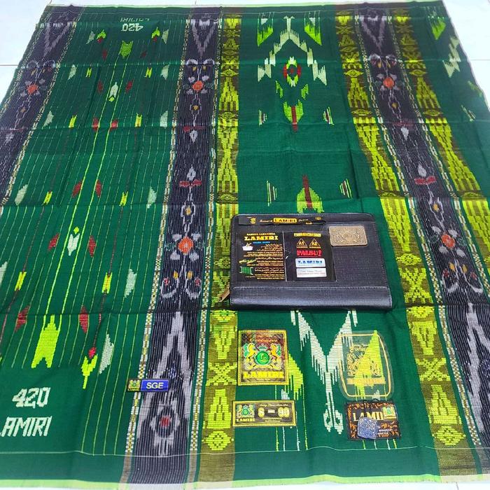 LAMIRI TIPE SGE FULL SUTRA BENANG DOBEL 420 ORIGENAL PRODUKSI TENUN ATBM JAHIT TENGAH FULL SONGKET T
