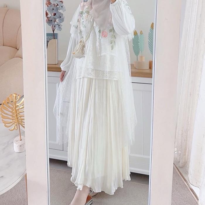 [ORI] Readystock - Wiona Flowers Blouse Ld 110 Tille Bordir/Blouse Atasan Wanita Terbaru Kekinian Re