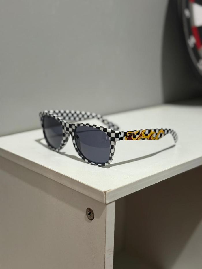 VANS SUNGLASSES FLAME WHITE CHECKERBOARD ORIGINAL