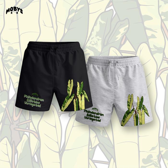 Mobys Unisex Short Pants Philodendron Billitiae Variegata SP001 | Pants Plants Lovers