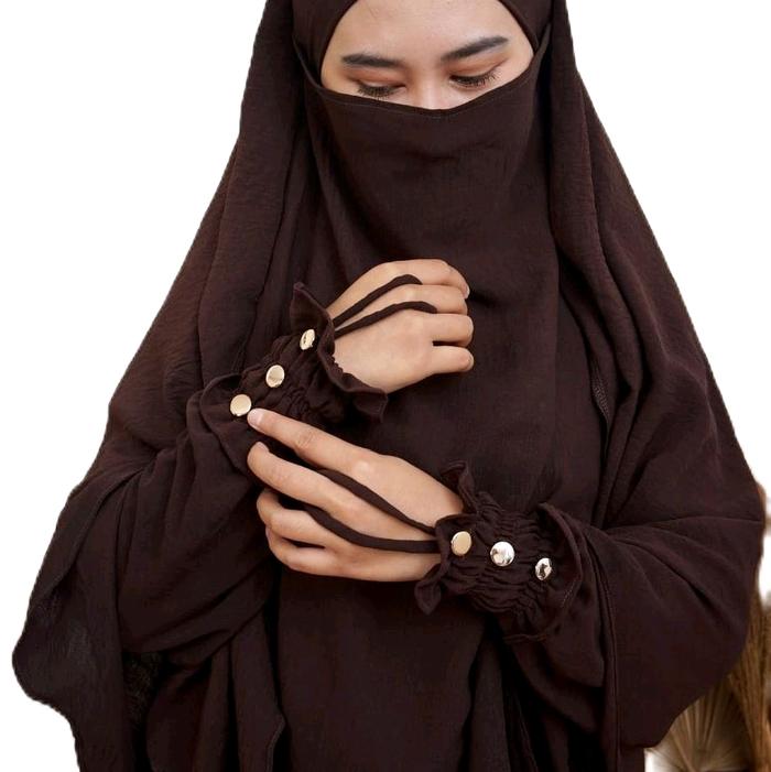 Al-Jawwi MUTIA abaya set gamis muslim syar'i ( frenchkhimar ) Syari