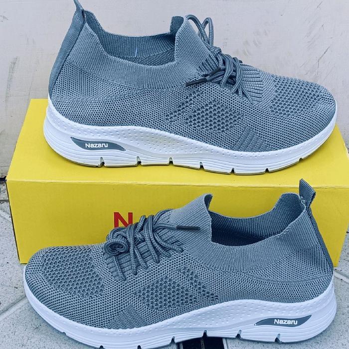 Slipn On Rajut Dewasa Nazaru Variasi Tali Sneakers Wanita Karet Casual Shoes Pasti Promo