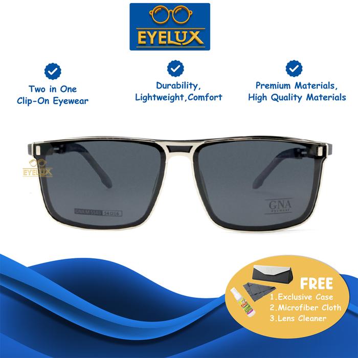 GNA CLIPON UV  POLARIZED / GNA M-5546 / 54-16 / Frame Kacamata GNA Eyewear ORIGINAL