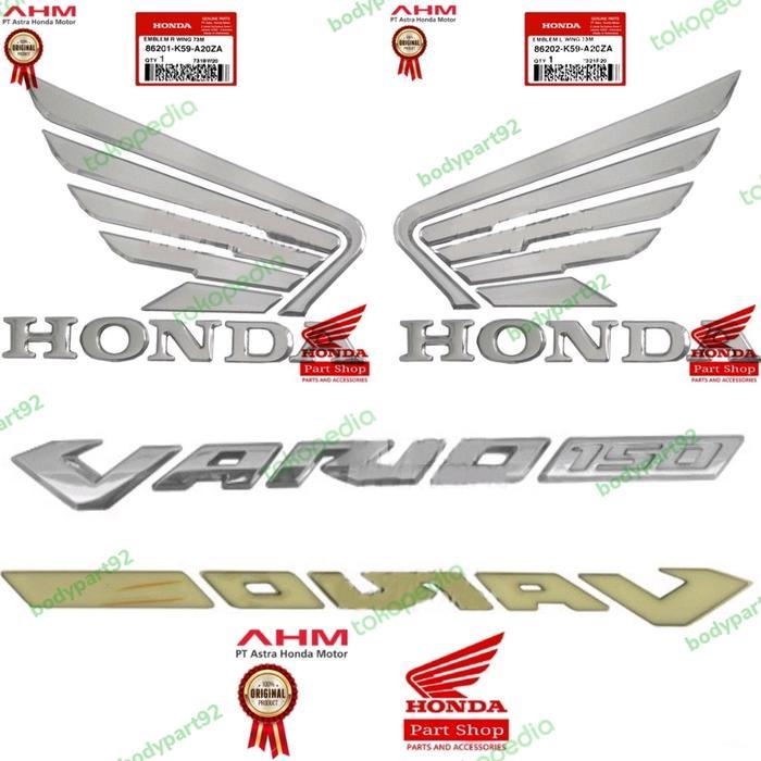 Emblem Logo Timbul Vario 150 Chrome [NTS]