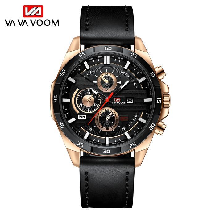 Jam Tangan Pria Sporty Impor VAVA VOOM VA-216 Original Tahan Air Fashion Business Auto Date Analog K