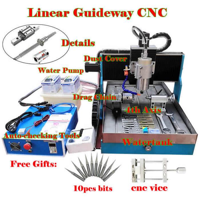 Diy CNC 6040L Linear Guideway Router 3040L Metal Engraving Milling