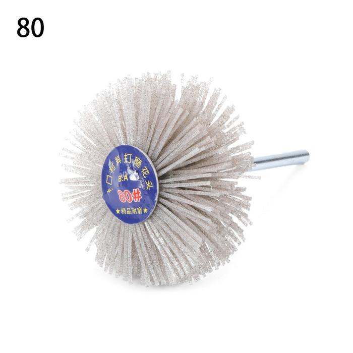 1pc Abrasive Nylon Wheel Brush 80-600 Grit Grinding Wheel Brush Nylon