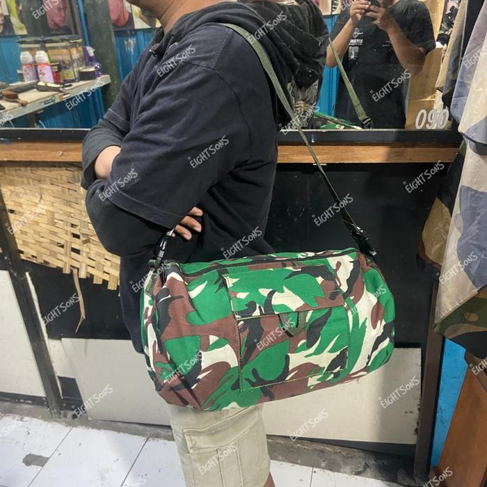 100% ASLI TAS SELEMPANG LORENG TNI ORIGINAL JATAH PEMBAGIAN TENTARA MALVINAS TAS