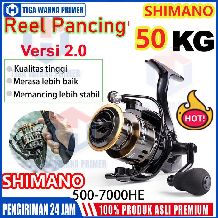 【COD】Shimano Reel Pancing HE500 - 7000 50 Kg/ Asli Besi Fishing Reel 5.2:1 Kincir Logam Berkekuatan