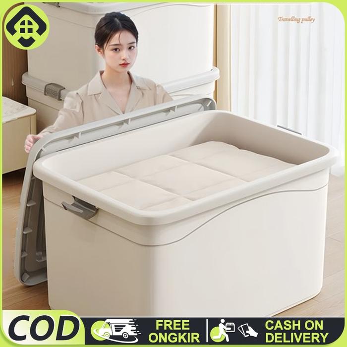 SALVO Box Storage/Container Box/Plastik Box/Transparan Organizer Box/Penyimpanan Besar Box/Multifung