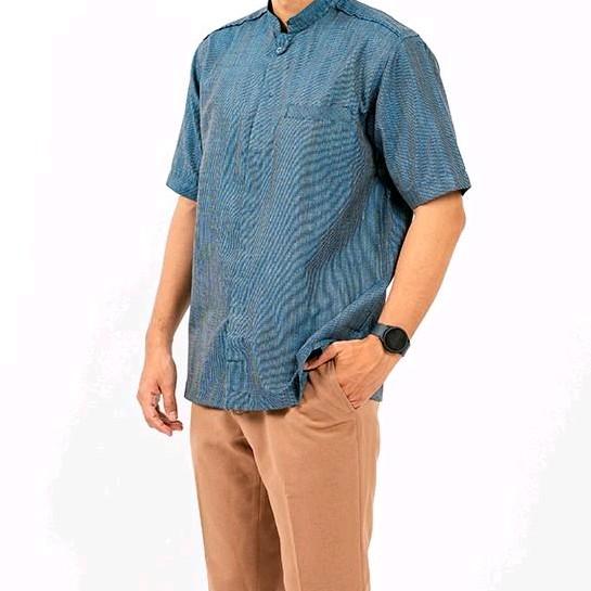 Belandro Hizam - Baju Koko Lengan Pendek Pria - Atasan Pria fashion muslim - kemko lengan pendek pri
