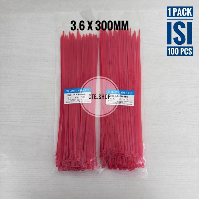 Kabel Ties Warna 30Cm (300Mm) Promo Termurah Cabel Tie Warna 3.6 X 300Mm 1 Pack Isi 100Pcs Kabel Tie