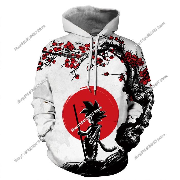 Dragon Ball Hoodie for Men New Men's Goku Tshirt Autumn Oversized Y2k Clothes Trend Gift 2024 Clothi